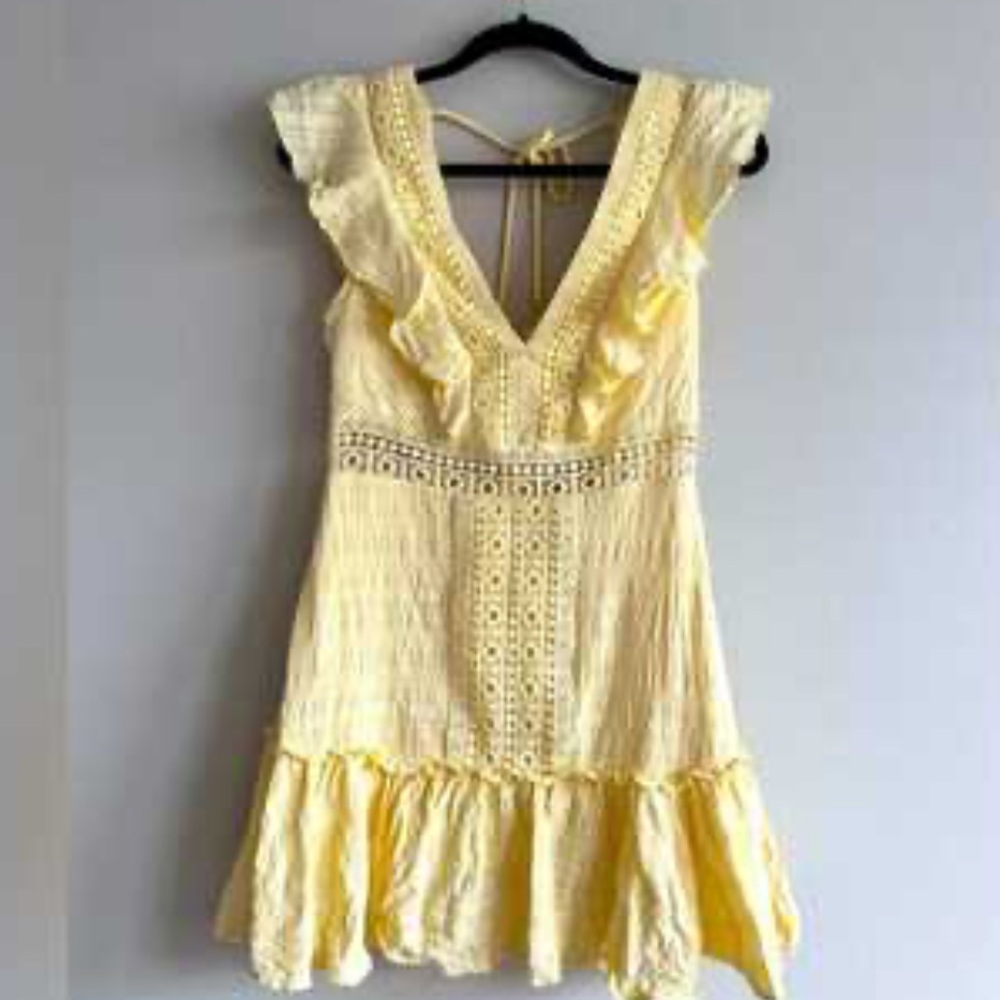 Francesca's Collections Yellow Mini Dress